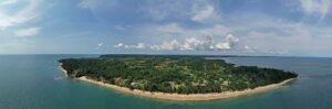 Vue panoramique de l’estuaire et de la baie de Libreville, au Gabon